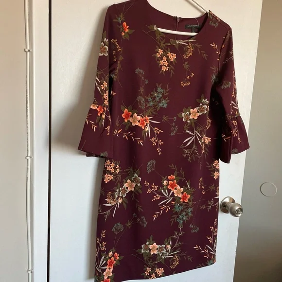 Banana Republic Floral Bell Sleeve Zip Dress - Size 2 - Picture 2 of 13
